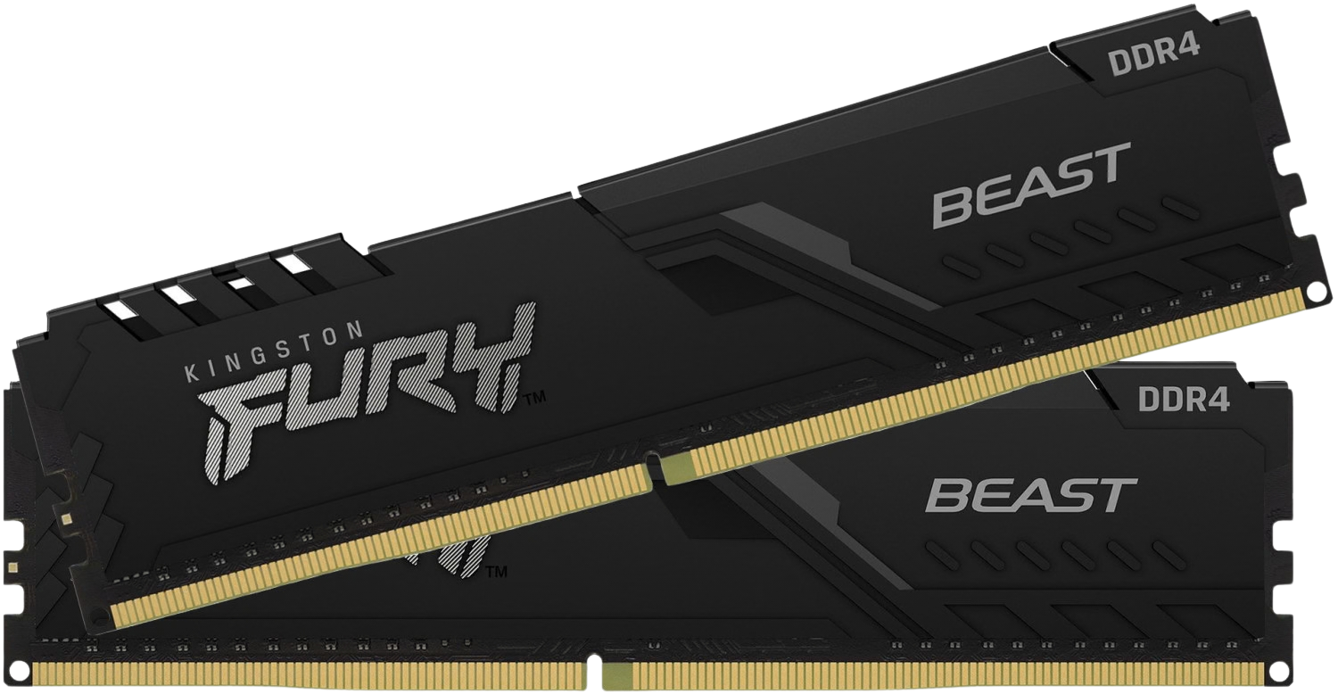 DDR4 16Gb (2x8) 2666MHz Kingston Fury Black (HX426C16FB3K2/16) Оперативна пам'ять image 1