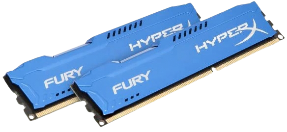 DDR3 16Gb (2x8) 1600MHz Kinston Fury Black (HX318C10FK2/16) Оперативна пам'ять image 1
