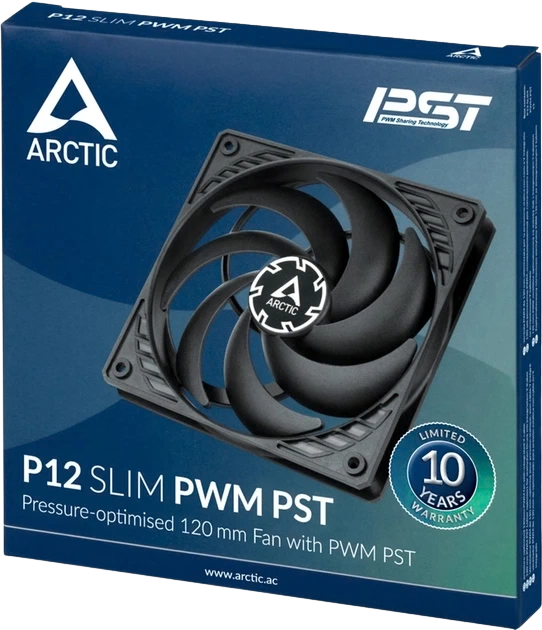 Вентилятор Arctic P12 Slim PWM PST (ACFAN00187A) Вентилятори image 1