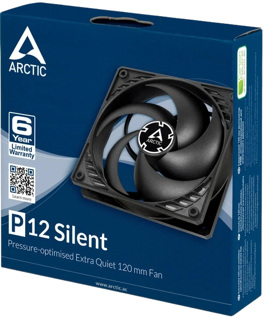 Вентилятор Arctic P12 Silent Black (ACFAN00130A) Вентилятори image 1