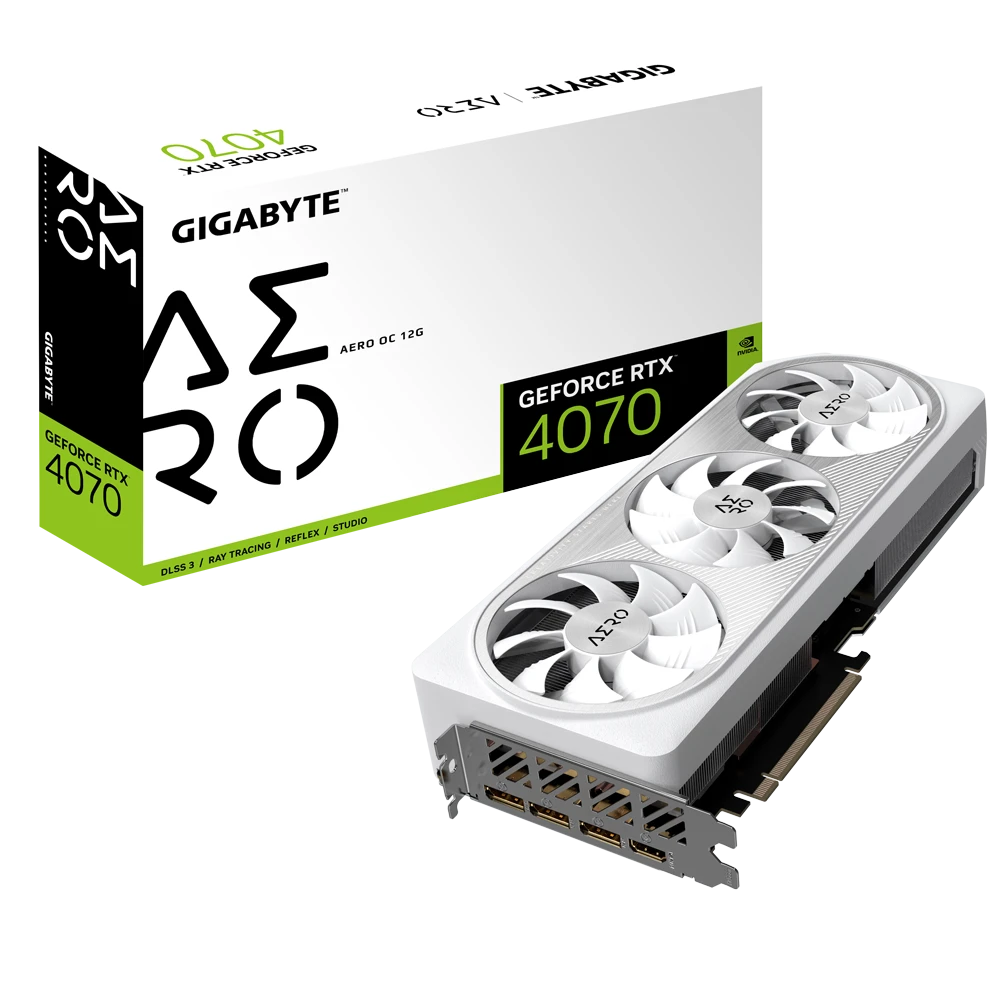 Gigabyte RTX 4070 12Gb AERO OC (GV-N4070AERO OC-12GD) Відеокарти image 1