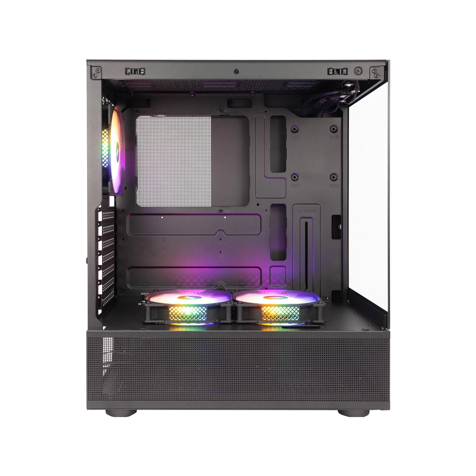 Корпус 1stPlayer Mi7-A-BK-2F7R-1F7 Black Корпуси image 4