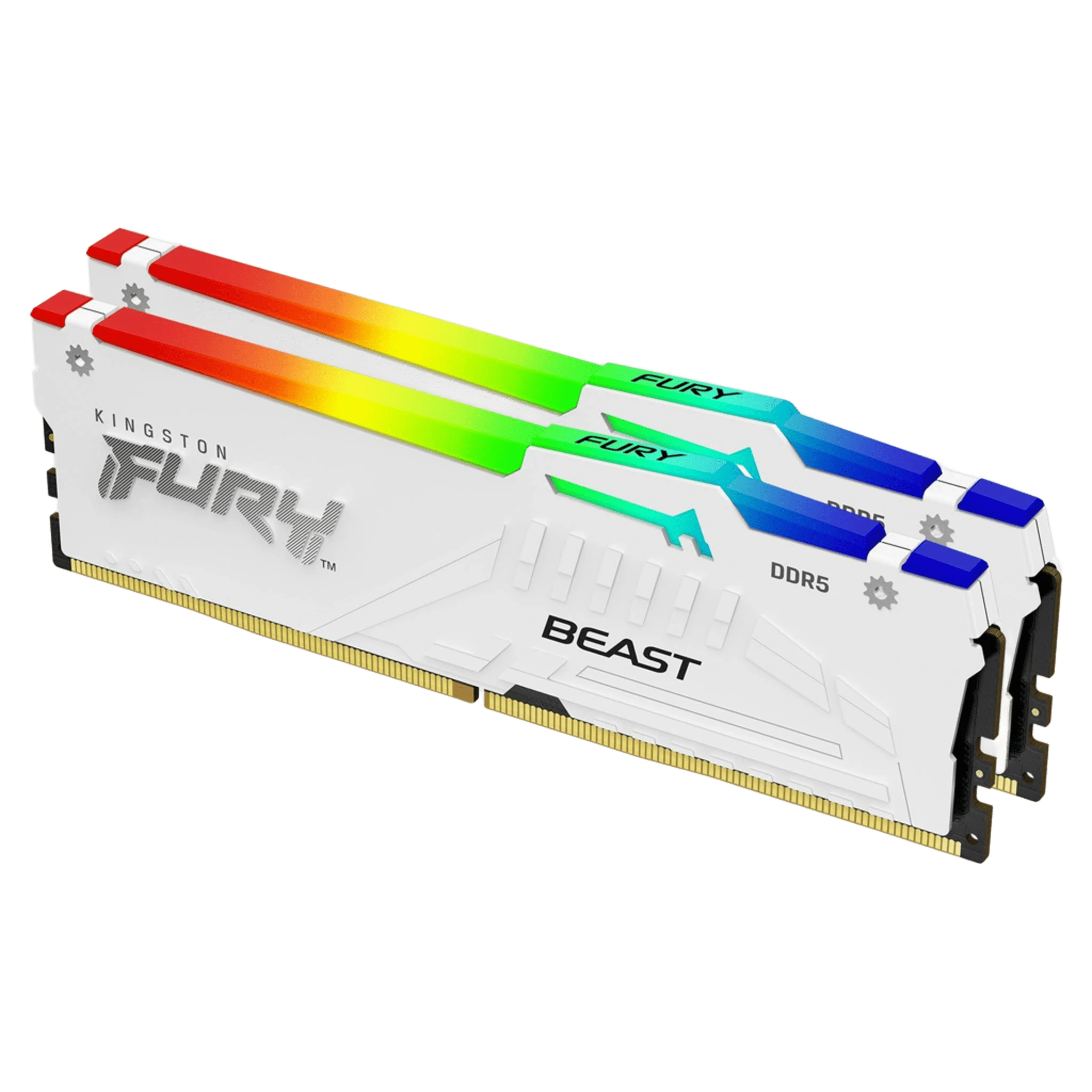 DDR5 32GB 6400MHz Kingston Fury Beast White RGB EXPO (KF564C32BWEA-32) Оперативна пам'ять image 1