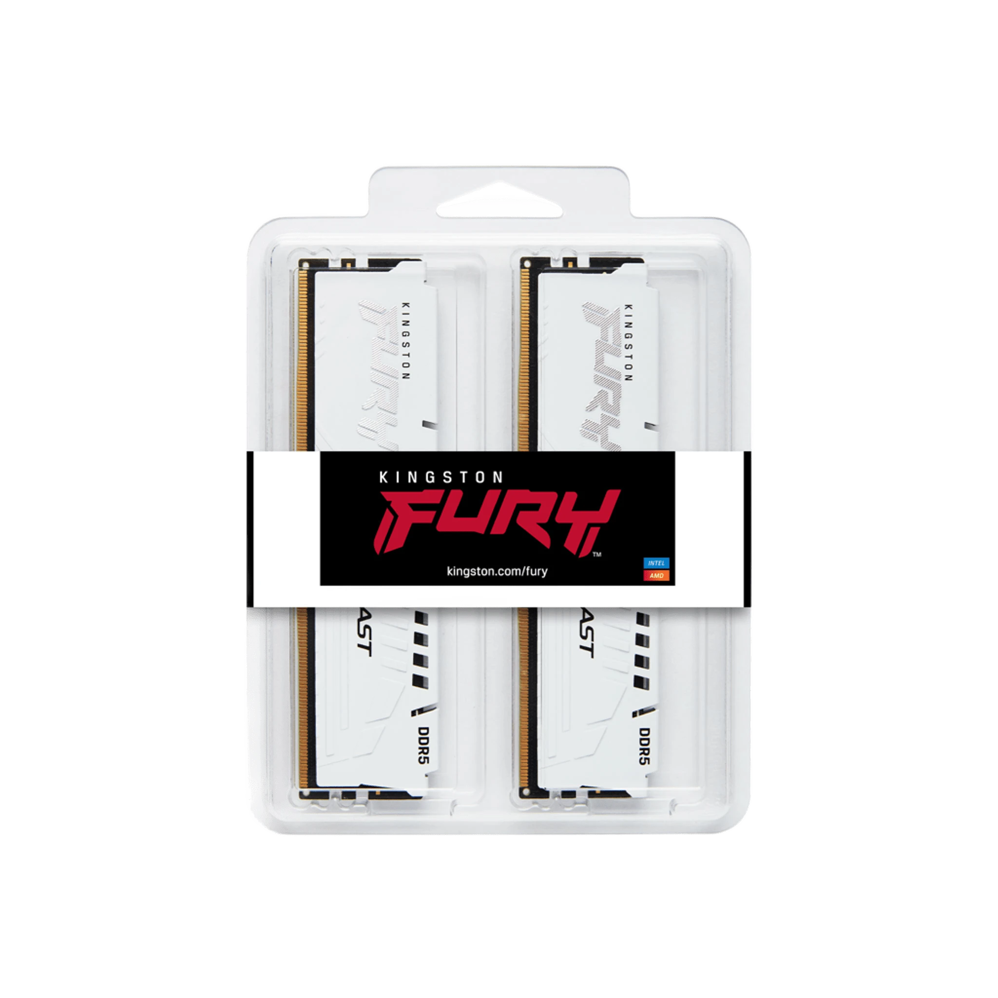 DDR5 64GB (2x32) 5200MHz Kingston Fury Beast White RGB (KF552C40BWAK2-64) Оперативна пам'ять image 2