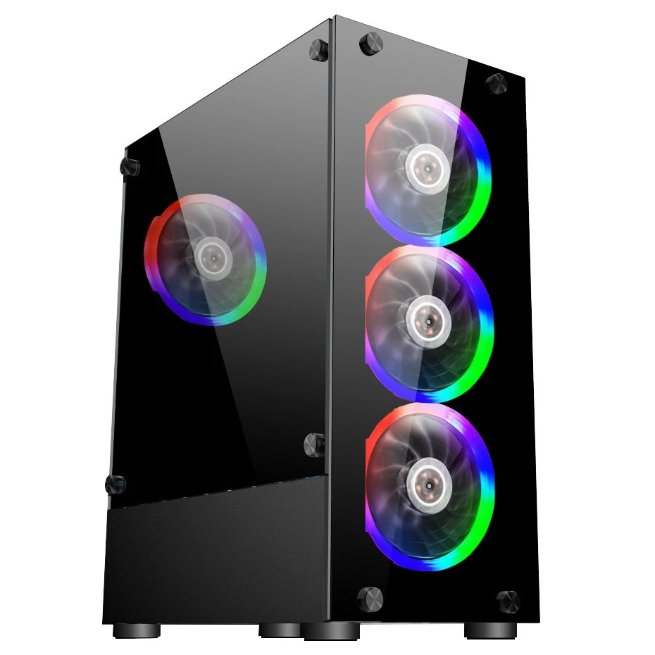 Корпус 1stPlayer V2-A-BK-4F1 Black без БЖ Корпуси image 2