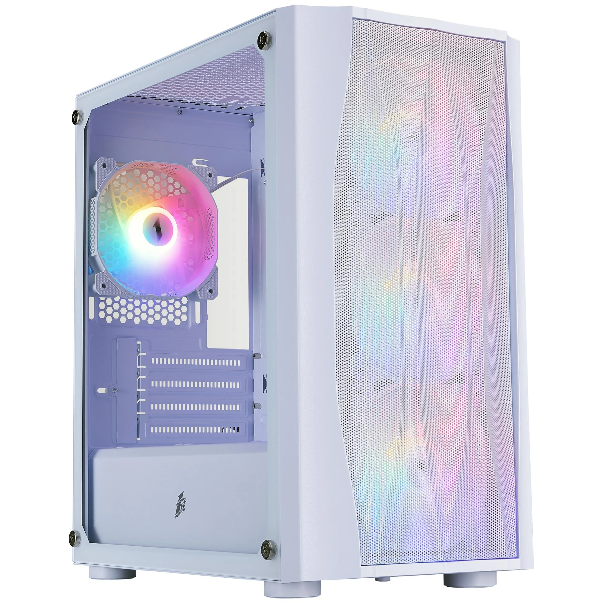 Корпус 1stPlayer X3-M-WH-4F1-W White без БЖ Корпуси image 4