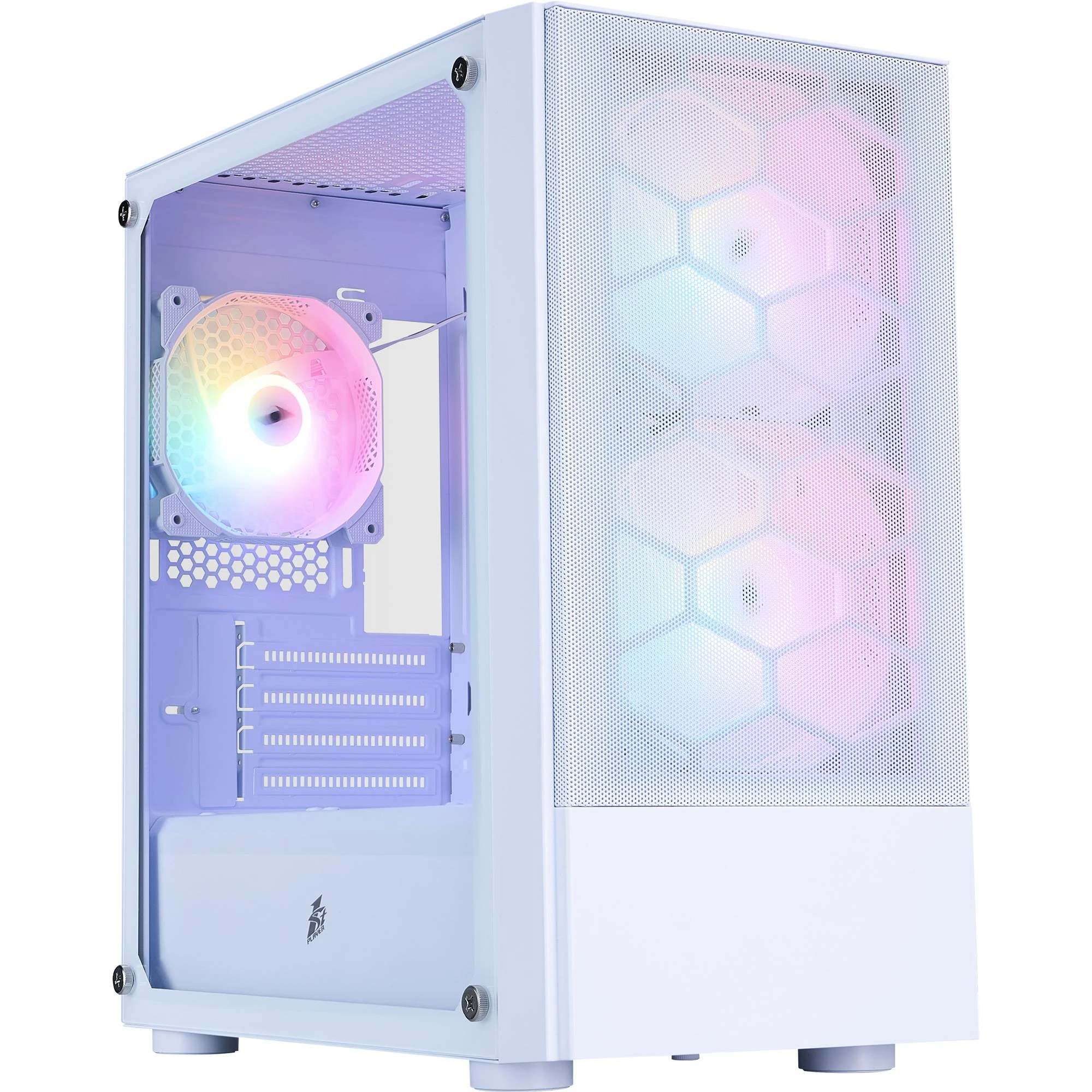 Корпус 1stPlayer X4-M-WH-2F1P-W-1F1-W White Корпуси image 1