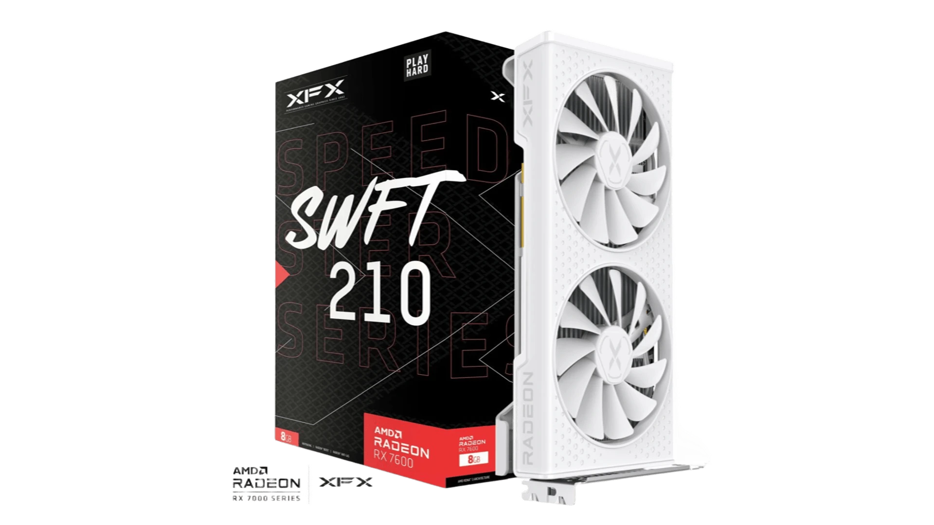 AMD Radeon XFX RX 6600 Speedster SWFT 210 WHITE (RX-66XL8LFDQ-WH) Відеокарти image 1