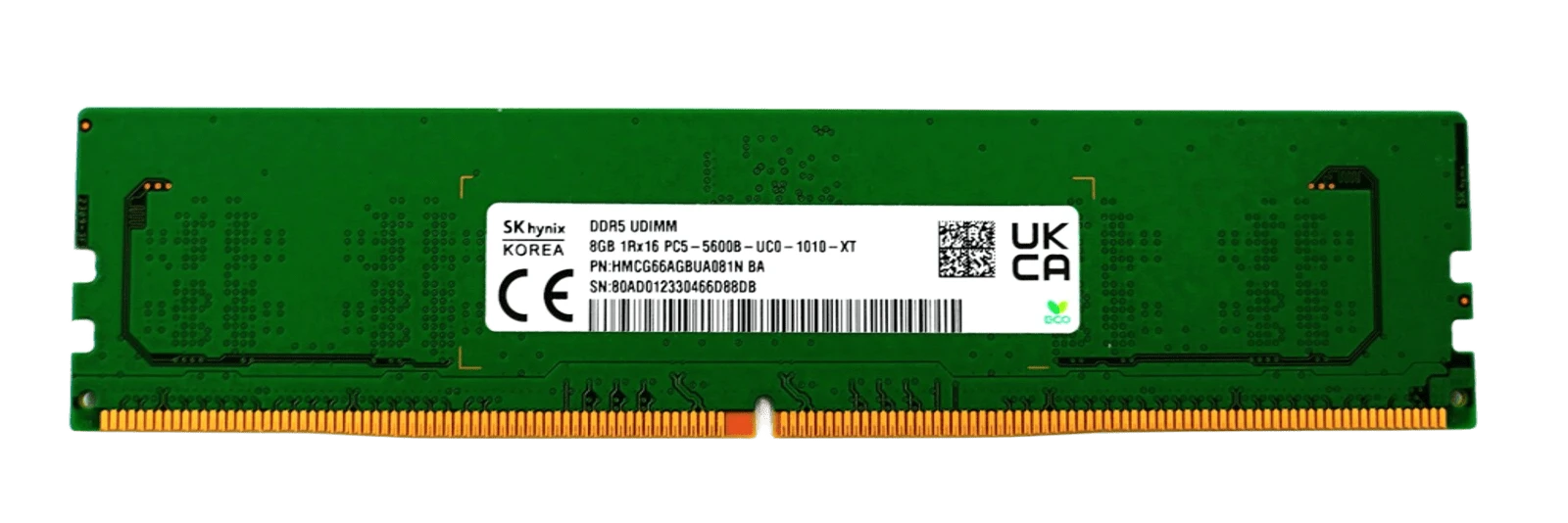 DDR5 8Gb 5600MHz SK hynix UDIMM (HMCG66AGBUA081N AA) Оперативна пам'ять image 1