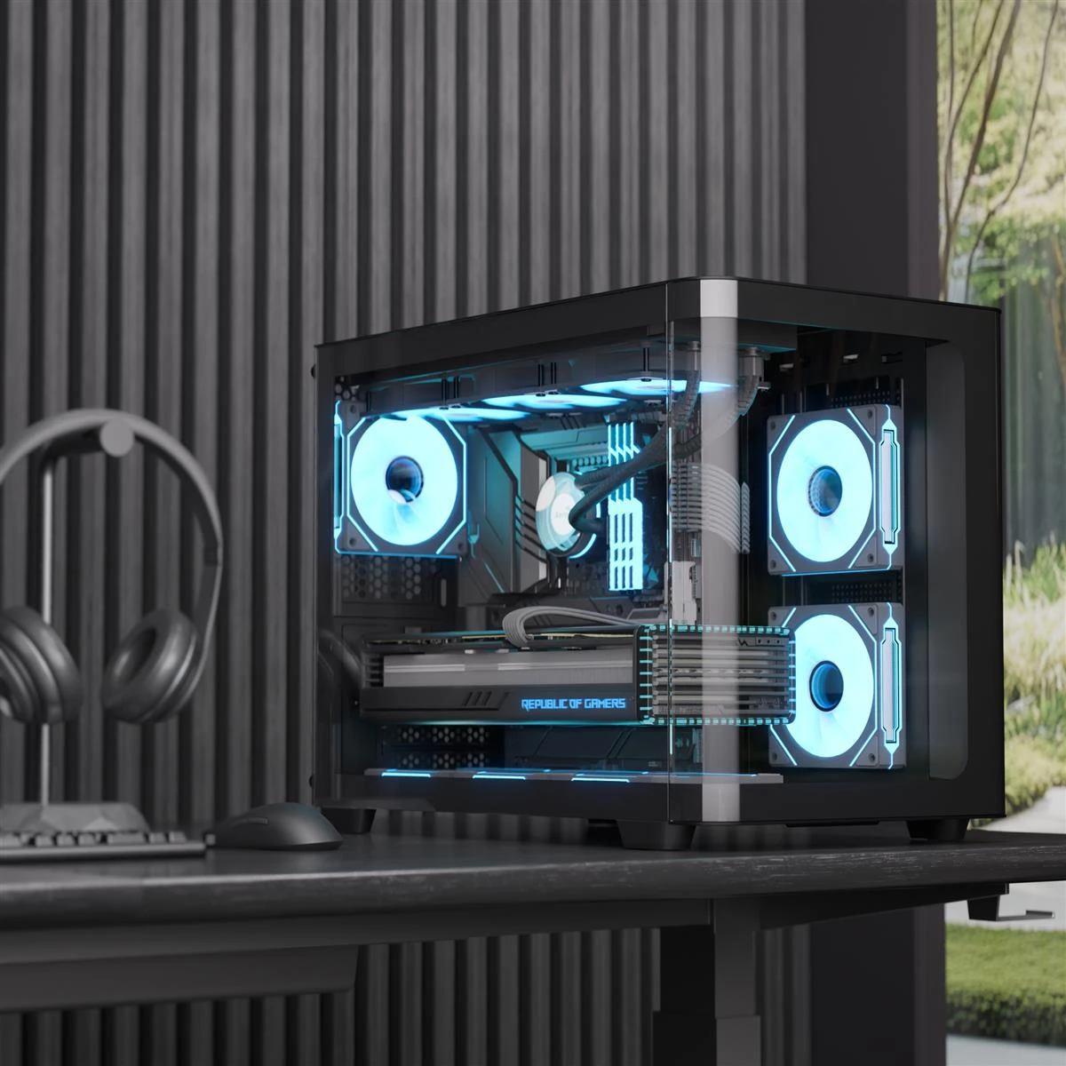 Корпус AeroCool P300C-G-BK-v1 Black (ACCS-PN02033.11) Корпуси image 4