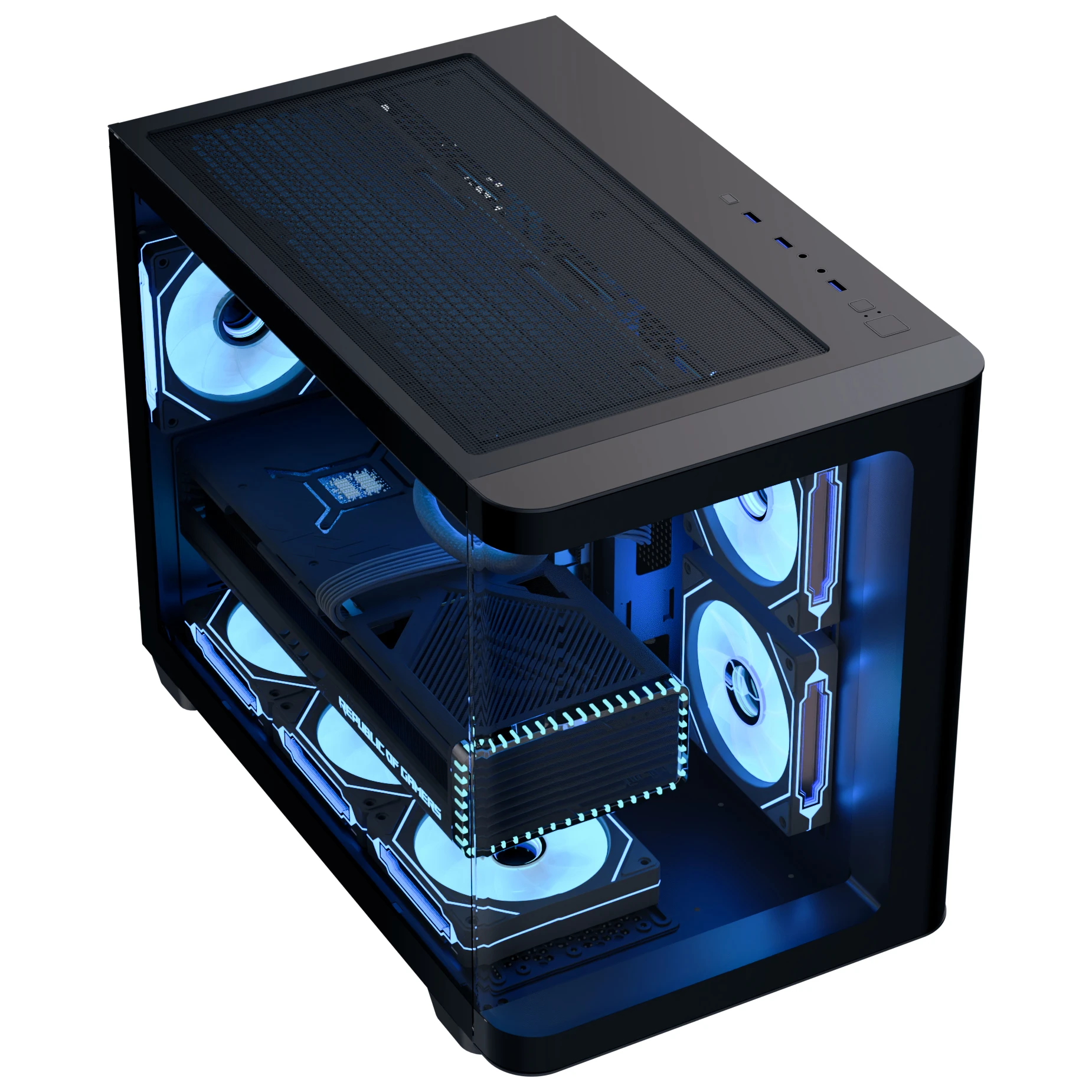 Корпус AeroCool P300C-G-BK-v1 Black (ACCS-PN02033.11) Корпуси image 3