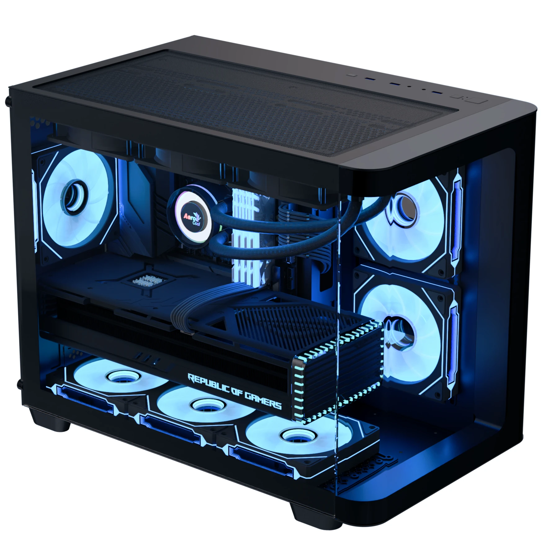 Корпус AeroCool P300C-G-BK-v1 Black (ACCS-PN02033.11) Корпуси image 2