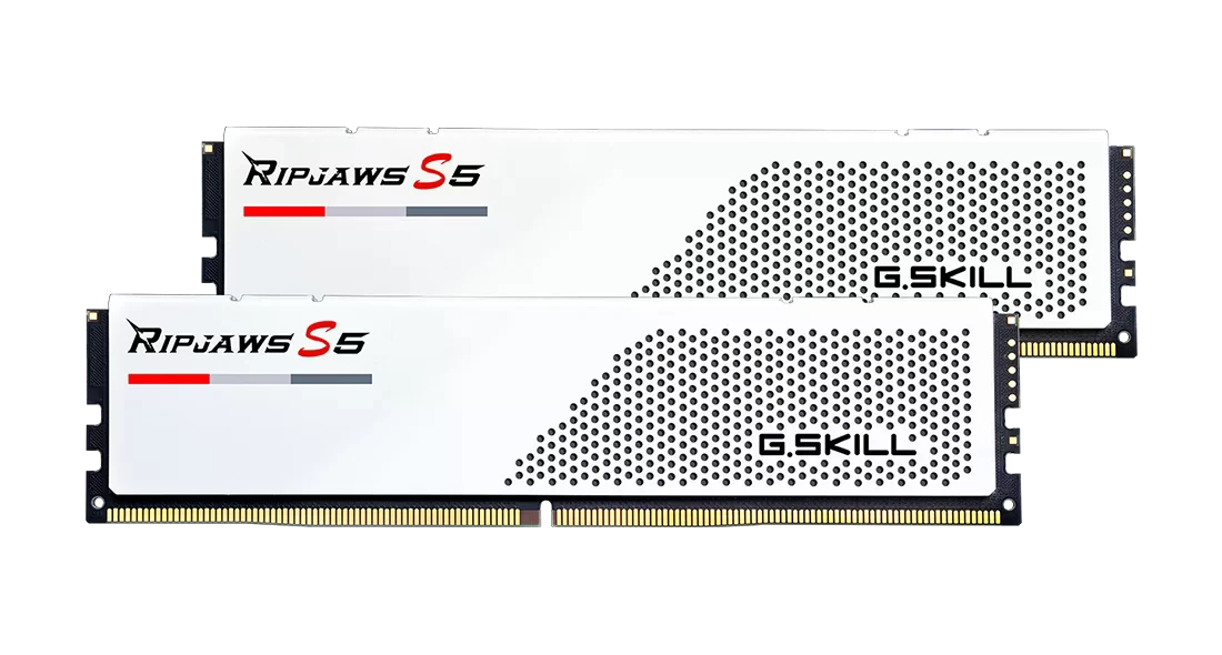 DDR5 64GB (2x32) 5600MHz G.SKILL Ripjaws S5 White (F5-5600J3636D32GX2-RS5W) Оперативна пам'ять image 1