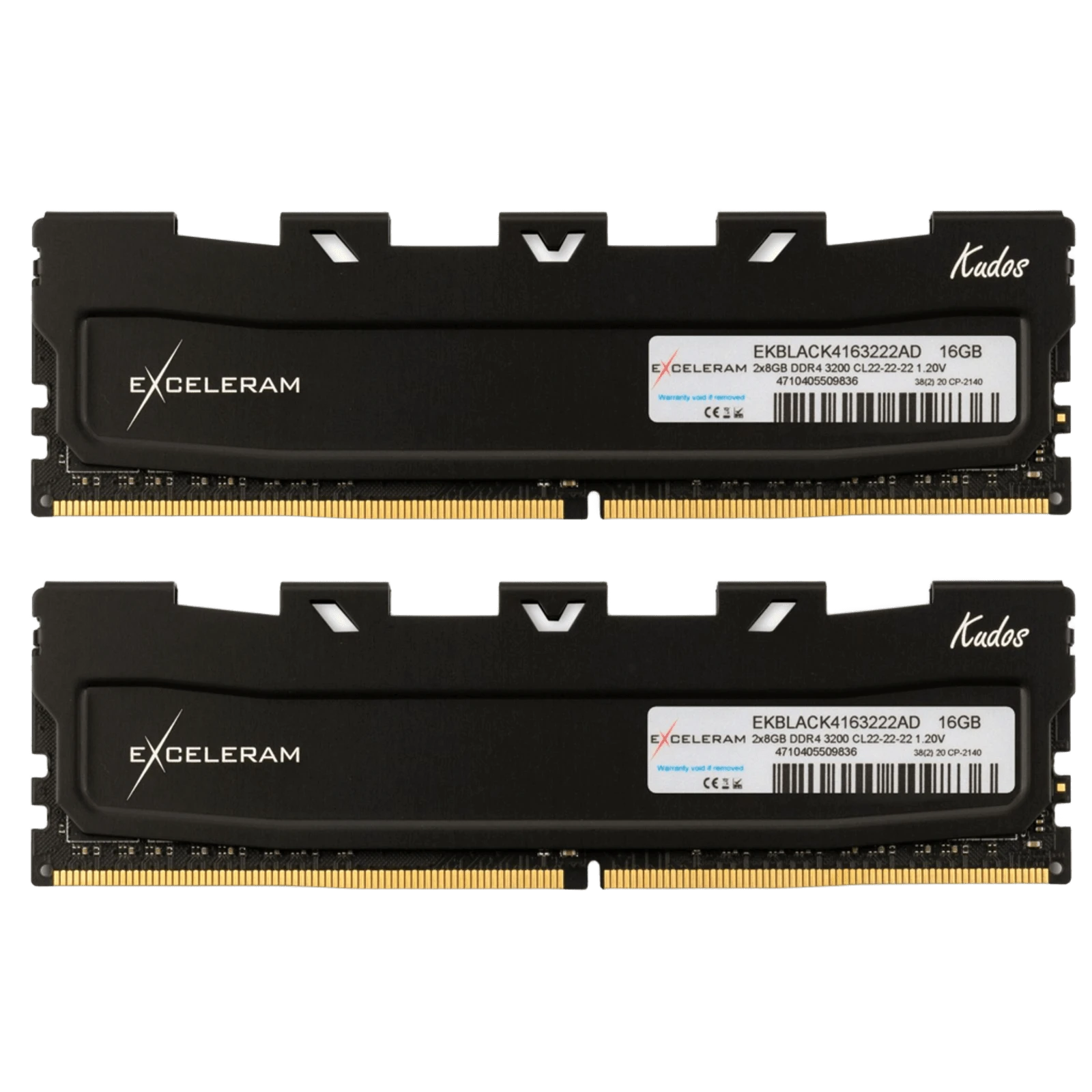 DDR4 16Gb 3200MHz Exceleram Kudos Black (EKBLACK4163222CD) Оперативна пам'ять image 1