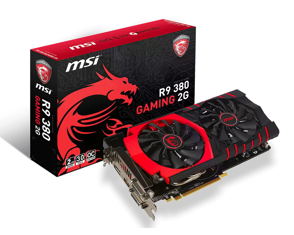 AMD MSI R9 380 2Gb GAMING (R9-380-GAMING-2G) Відеокарти image 1