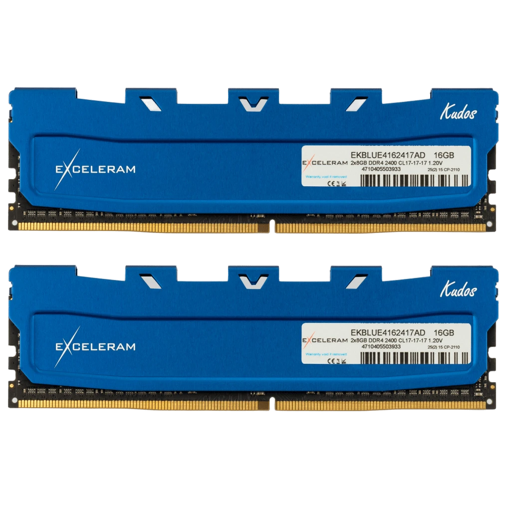DDR4 16Gb (2x8) 2400MHz Exceleram Kudos Blue (EKBLUE4162417AD) Оперативна пам'ять image 1