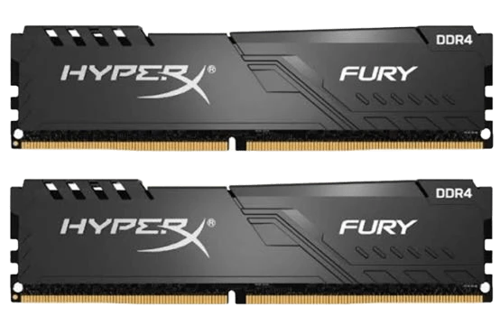 DDR4 8Gb 2400MHz Kingston HyperX Fury Black (HX424C15FB/8) Оперативна пам'ять image 1