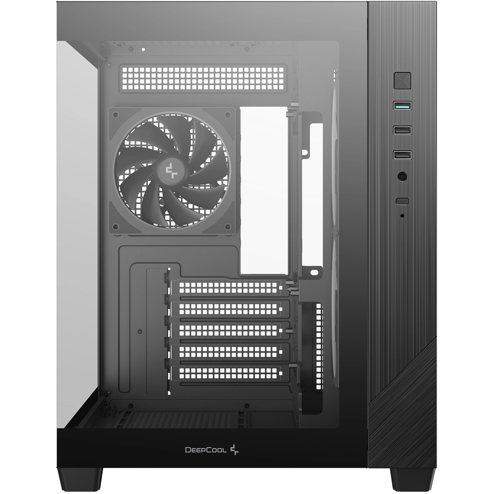 Корпус DeepCool CG330 3F Black (R-CG330-BKNGM3-G) без БЖ Корпуси image 3