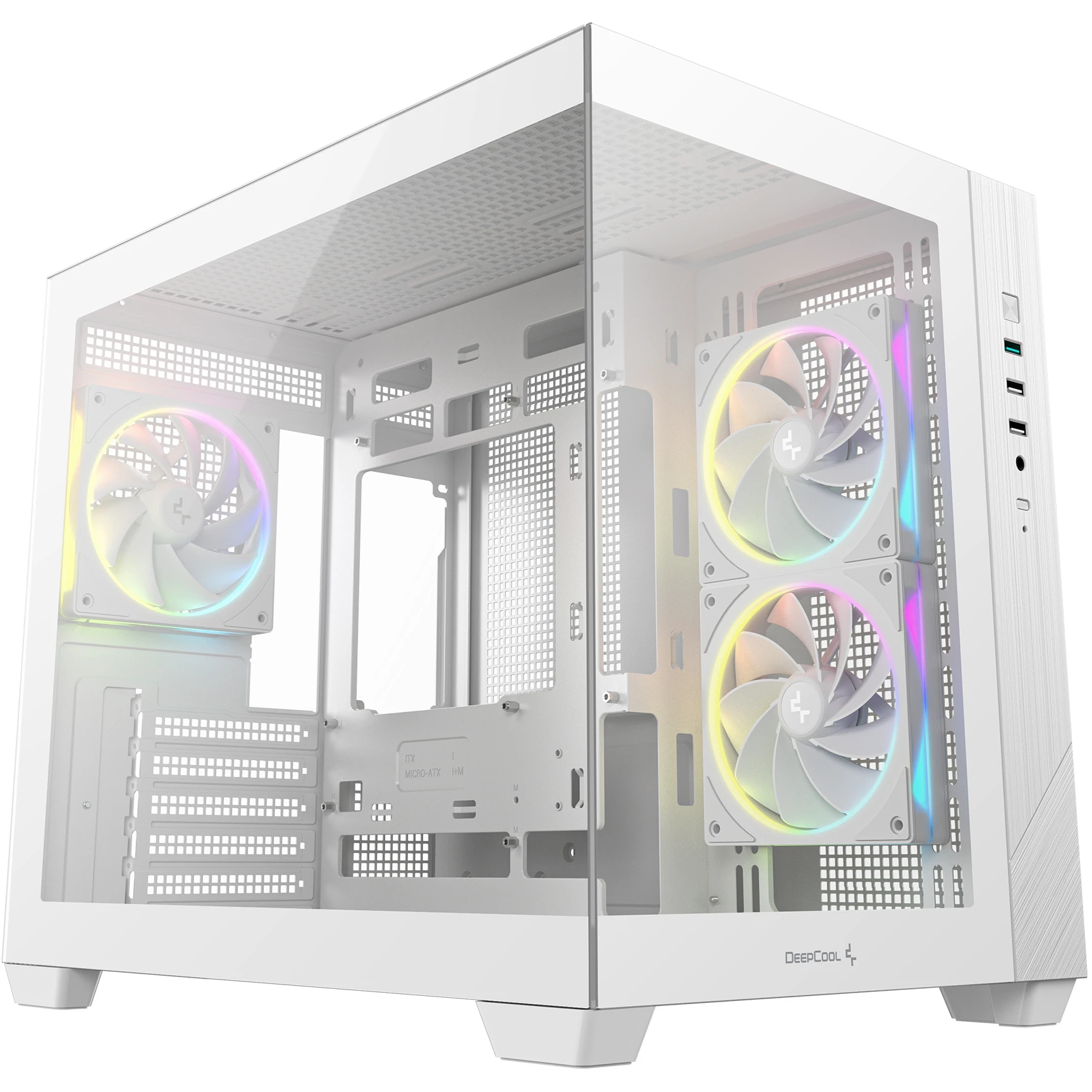 Корпус DeepCool CG330 3F White (R-CG330-WHNGM3-G) без БЖ Корпуси image 1