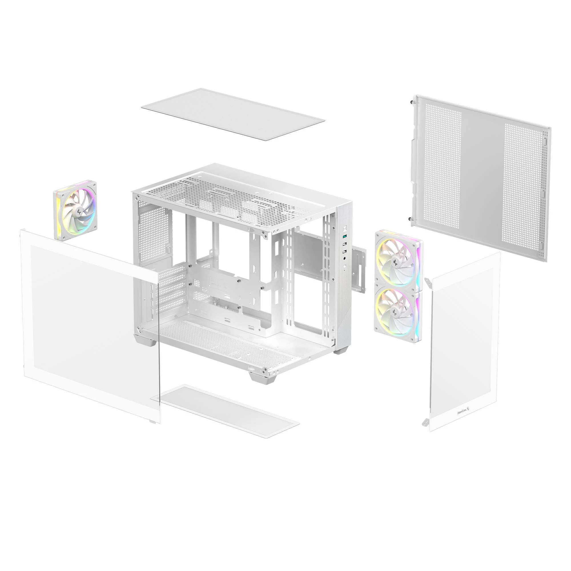 Корпус DeepCool CG330 3F White (R-CG330-WHNGM3-G) без БЖ Корпуси image 3