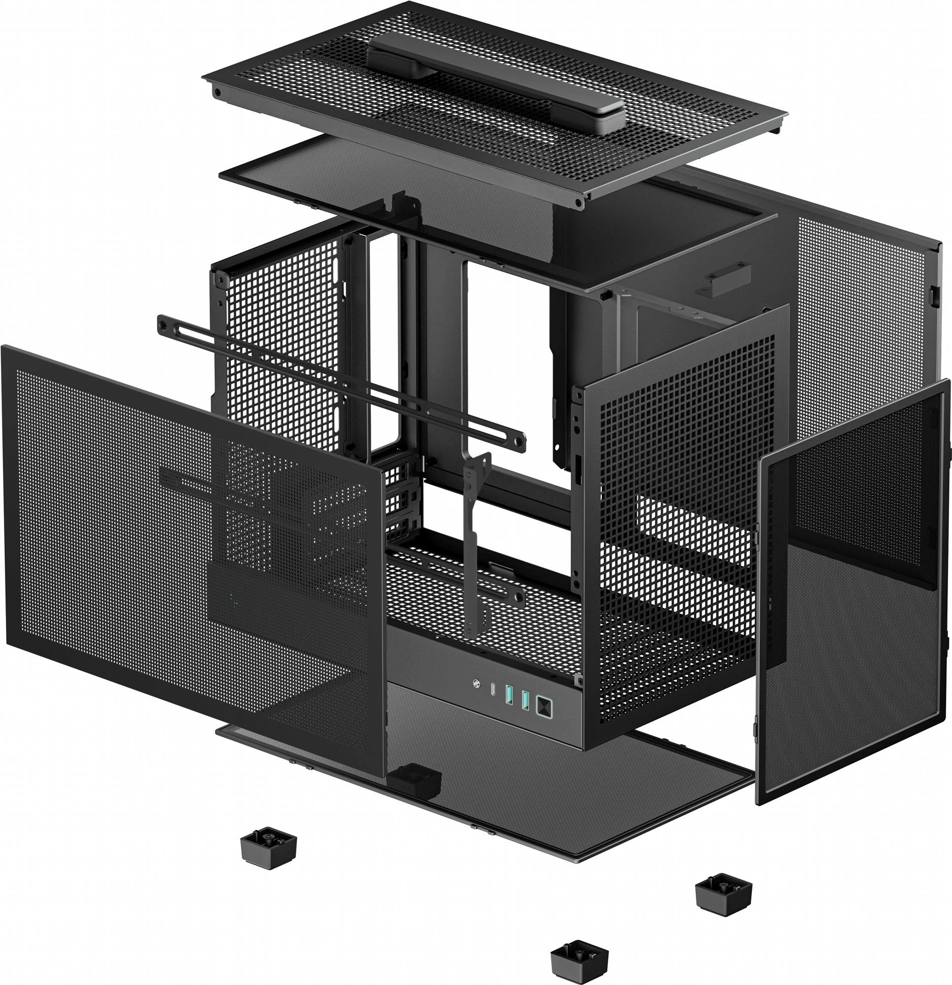 Корпус DeepCool CH160 Mesh Black (R-CH160-BKNMI0-G-1) без БЖ Корпуси image 3