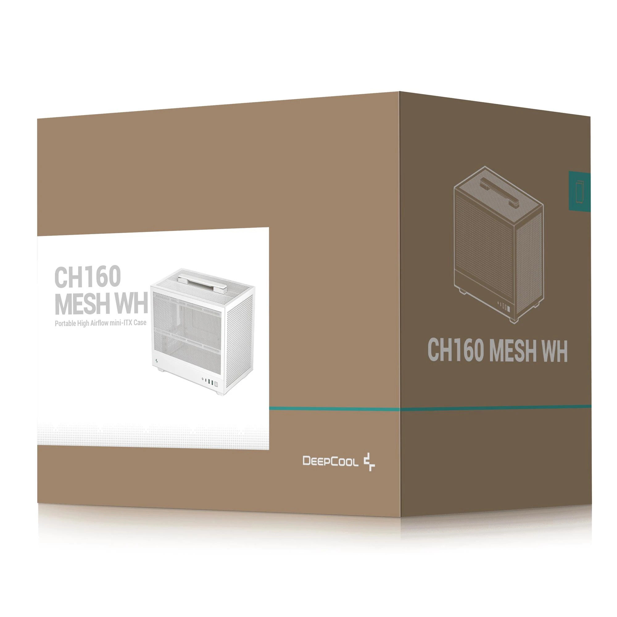 Корпус DeepCool CH160 Mesh White (R-CH160-WHNMI0-G-1) без БЖ Корпуси image 3