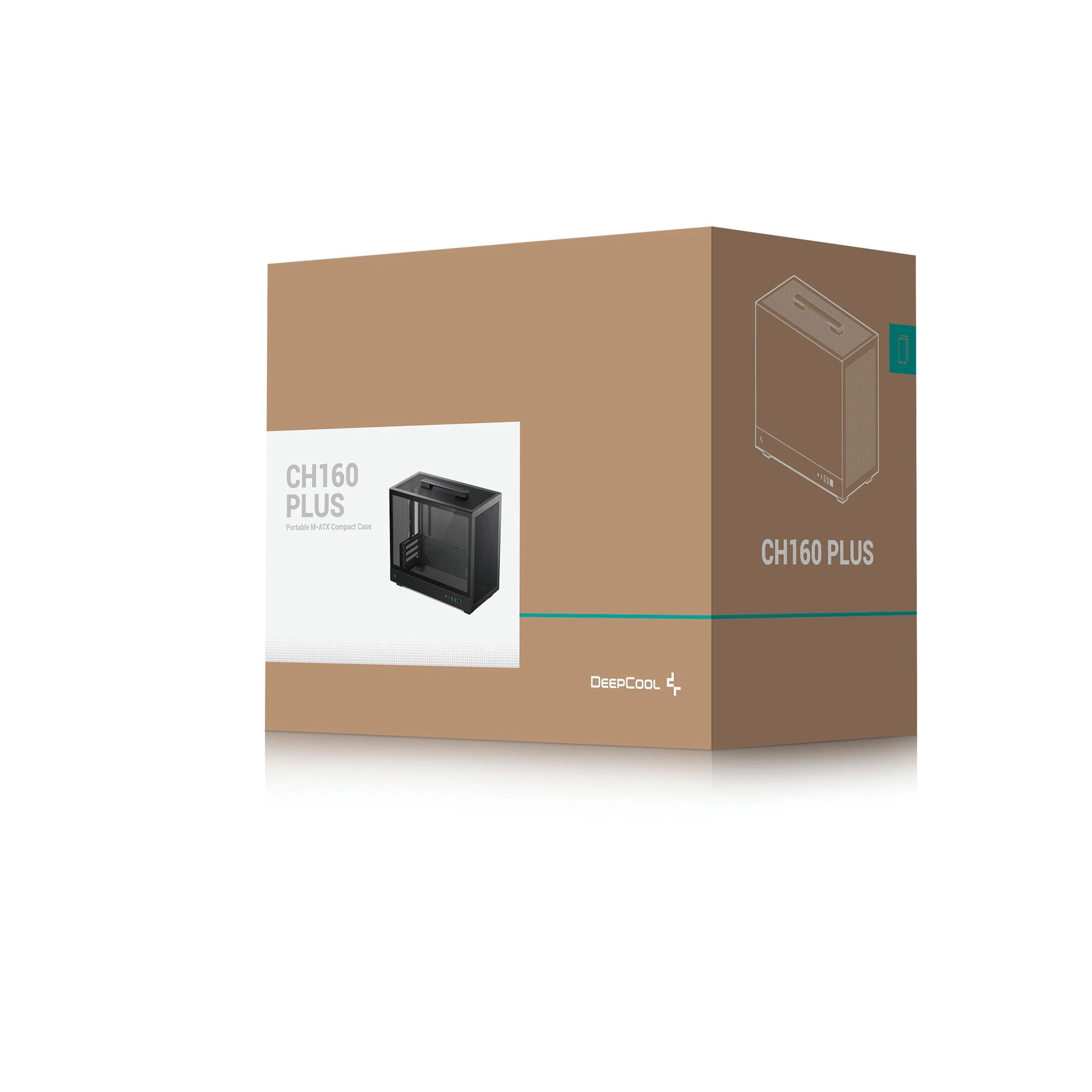 Корпус DeepCool CH160 Plus Black (R-CH160-BKNGM0-G) без БЖ Корпуси image 4
