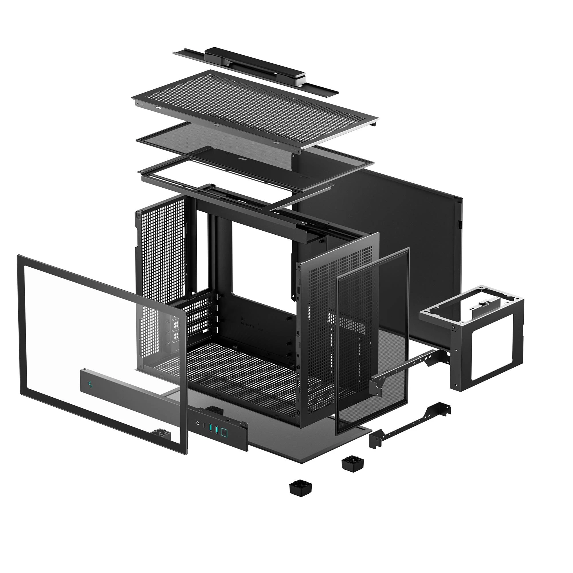 Корпус DeepCool CH160 Plus Black (R-CH160-BKNGM0-G) без БЖ Корпуси image 3