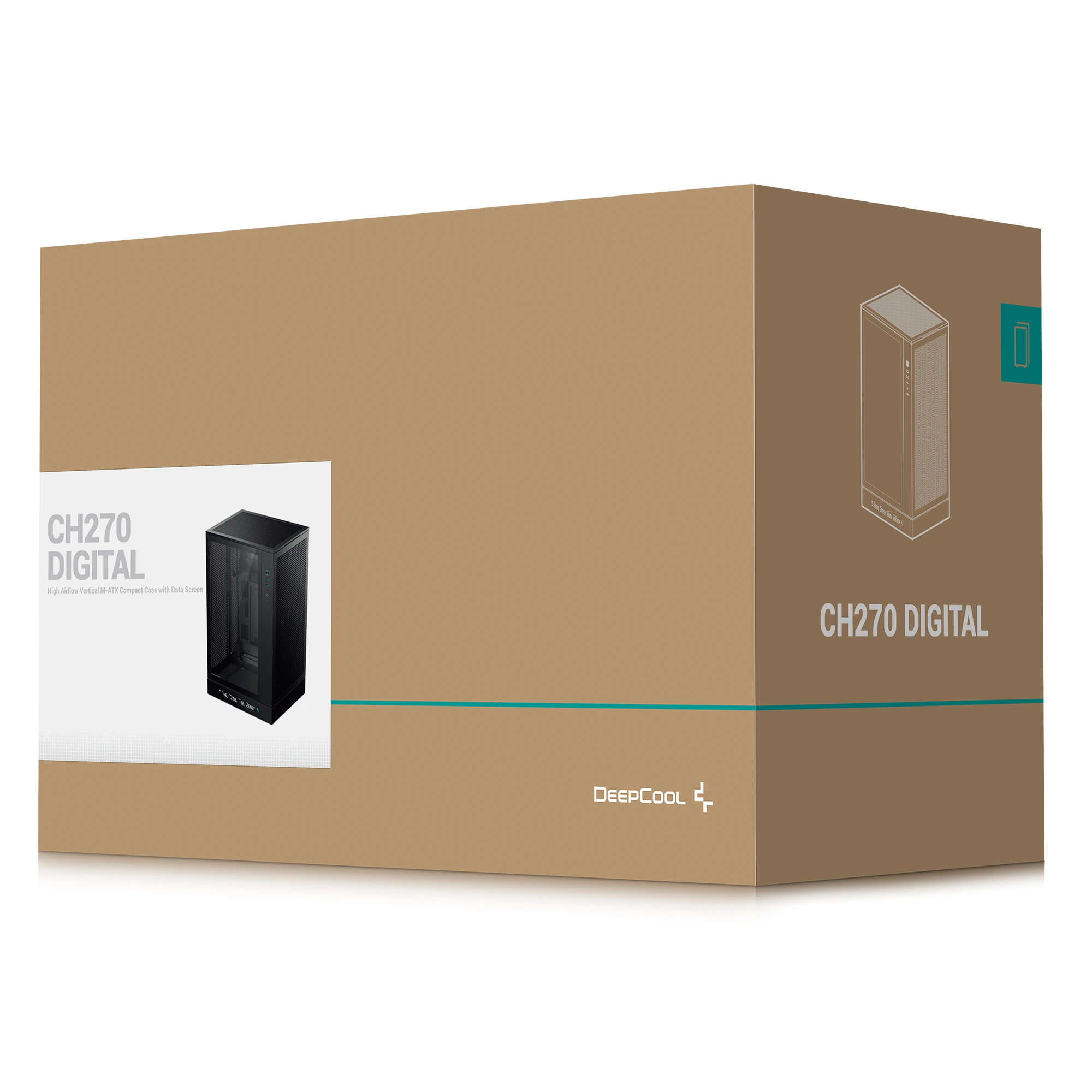 Корпус DeepCool CH270 Digital Black (R-CH270-BKNDM0-G-1) без БЖ Корпуси image 4