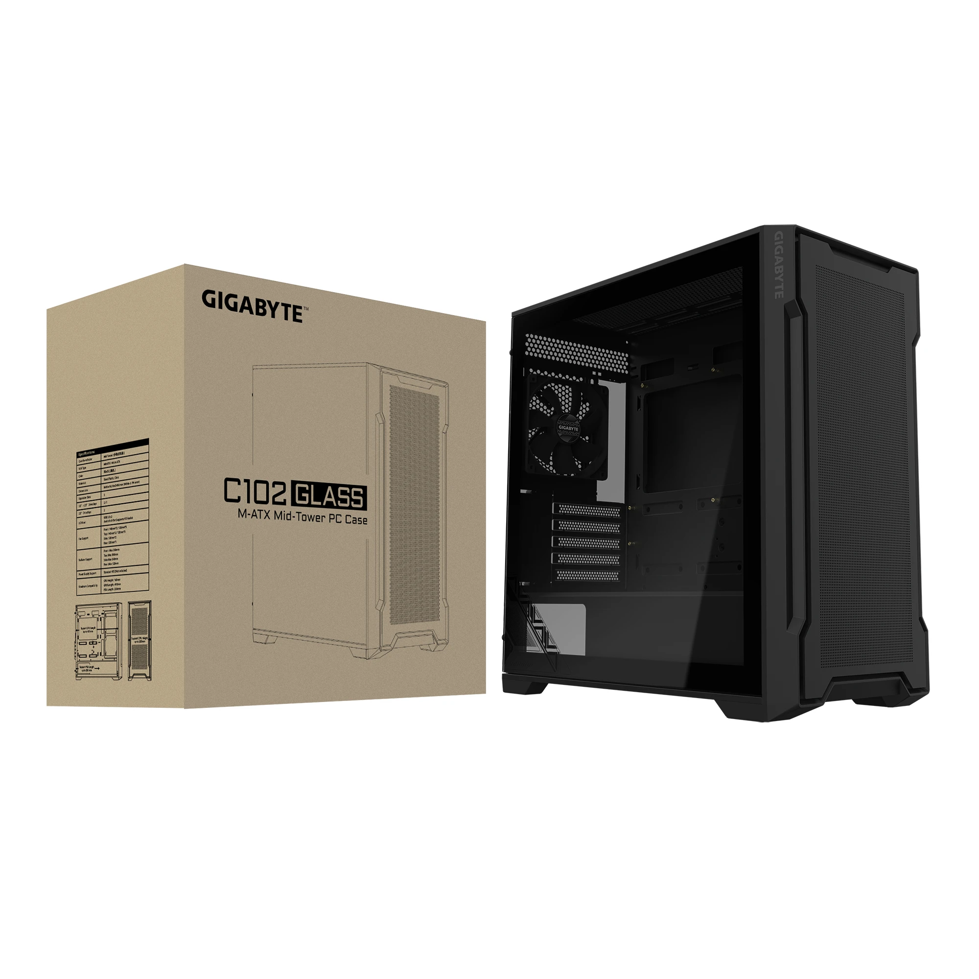 Корпус Gigabyte C102 Glass Black (GB-C102G) Корпуси image 4