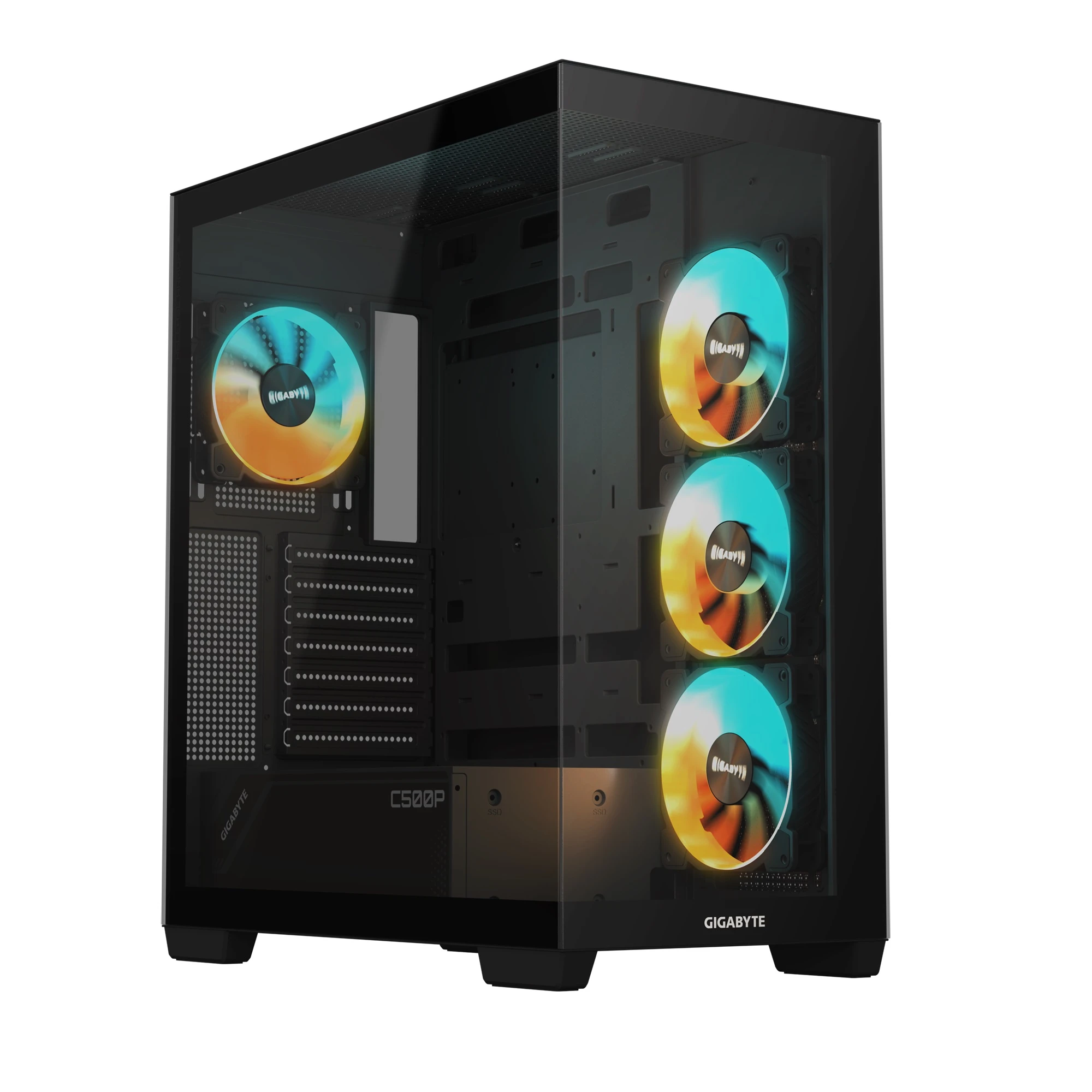 Корпус GIGABYTE C500 Panoramic Stealth Black (GB-C500P ST) Корпуси image 4