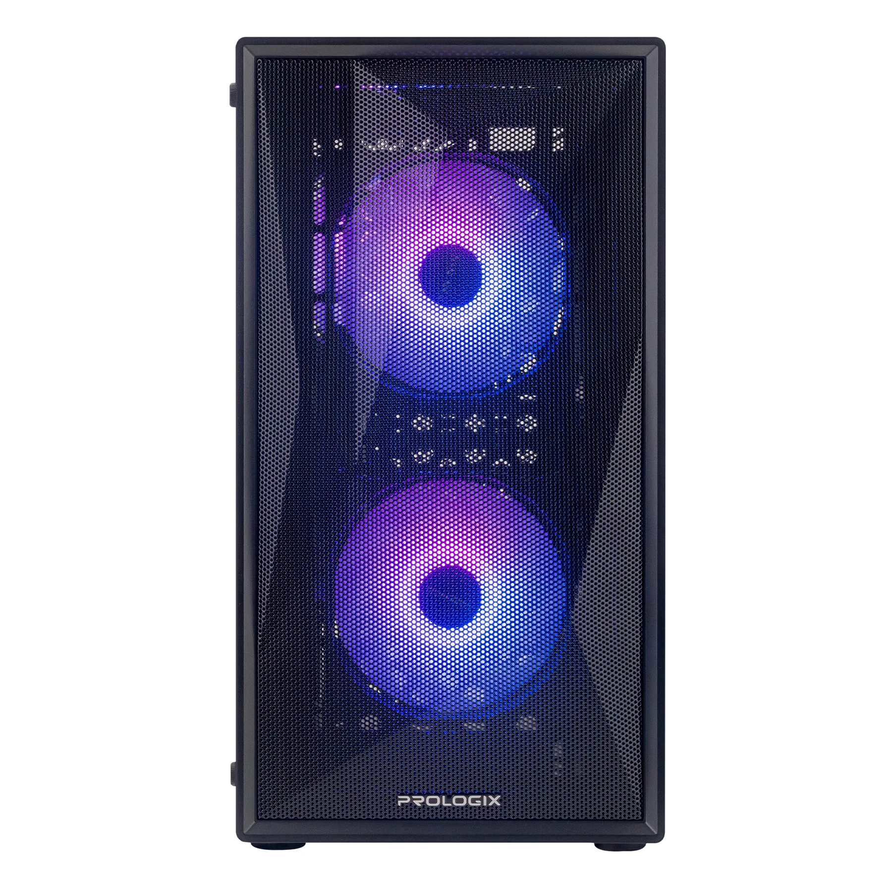 Корпус Prologix E102 Tempered Glass&Mesh Black Корпуси image 1