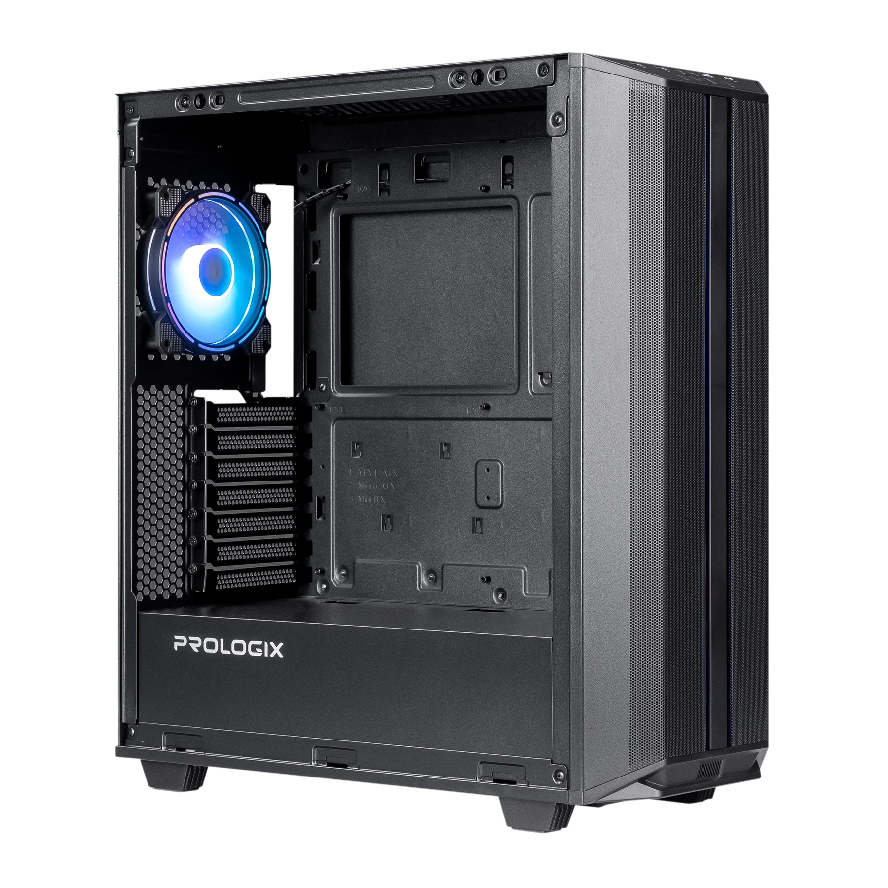 Корпус Prologix E122 Tempered Glass&Mesh Black Корпуси image 4