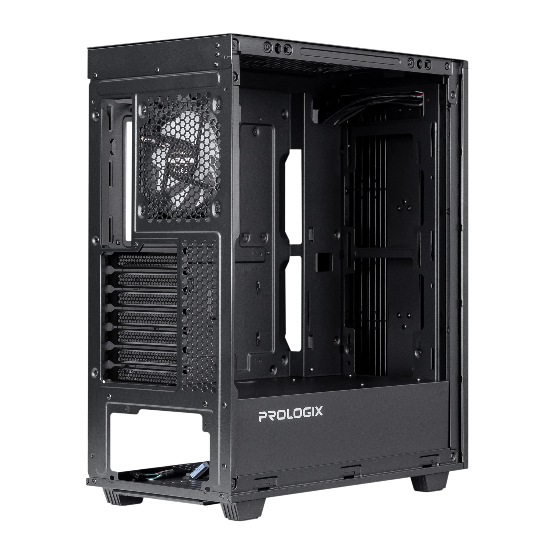 Корпус Prologix E122 Tempered Glass&Mesh Black Корпуси image 2