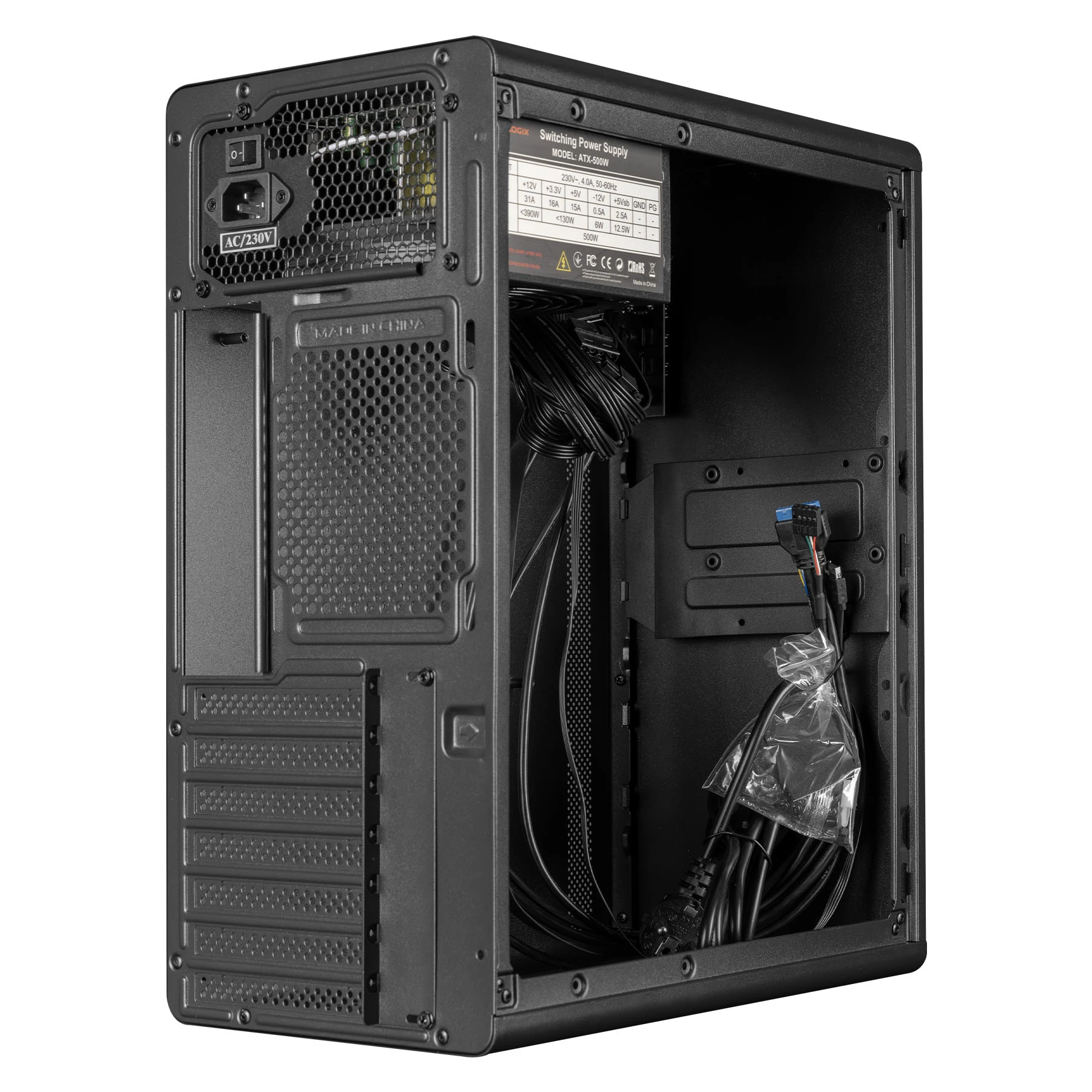 Корпус Prologix E127 500W Black Корпуси image 3