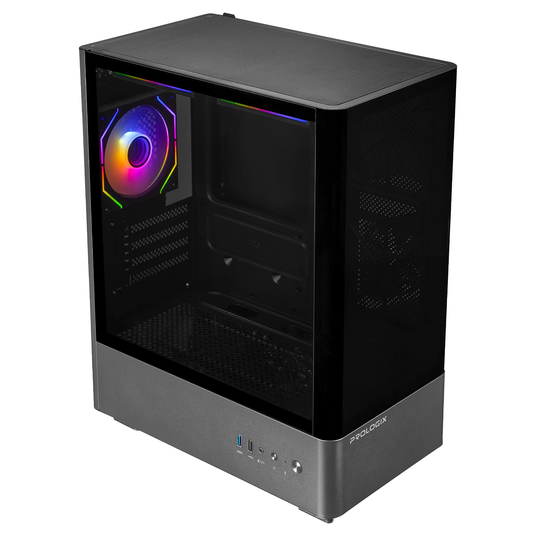 Корпус Prologix Lumi GM-01AB Glass Black Корпуси image 4