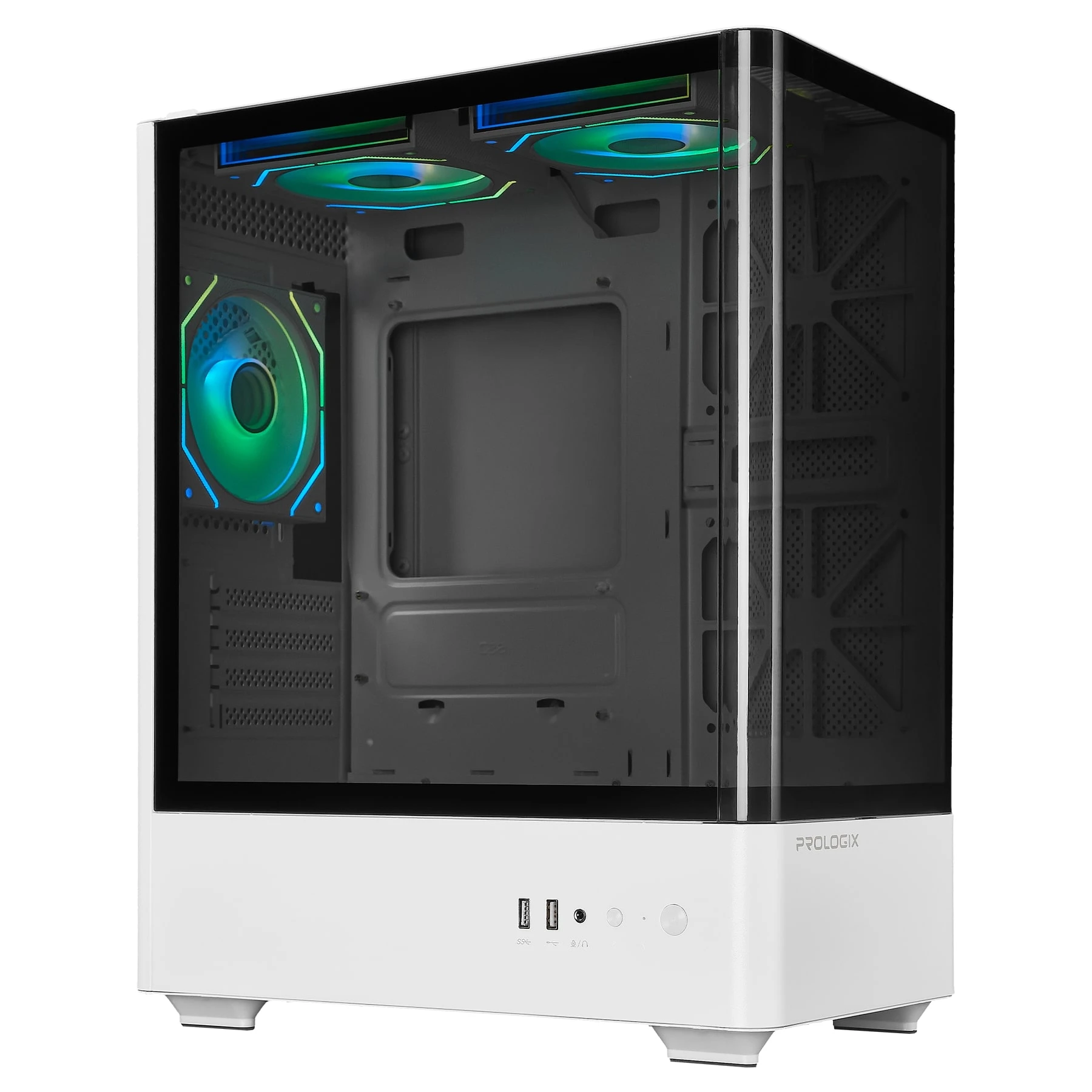 Корпус Prologix Lumi GM-01AW Glass White Корпуси image 1