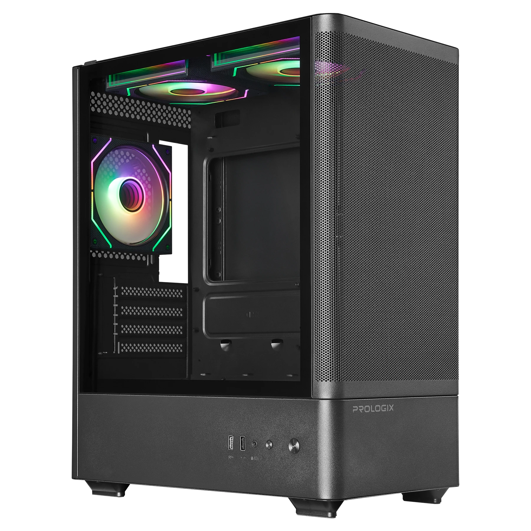 Корпус Prologix Lumi GM-01MAB Mesh Black Корпуси image 1