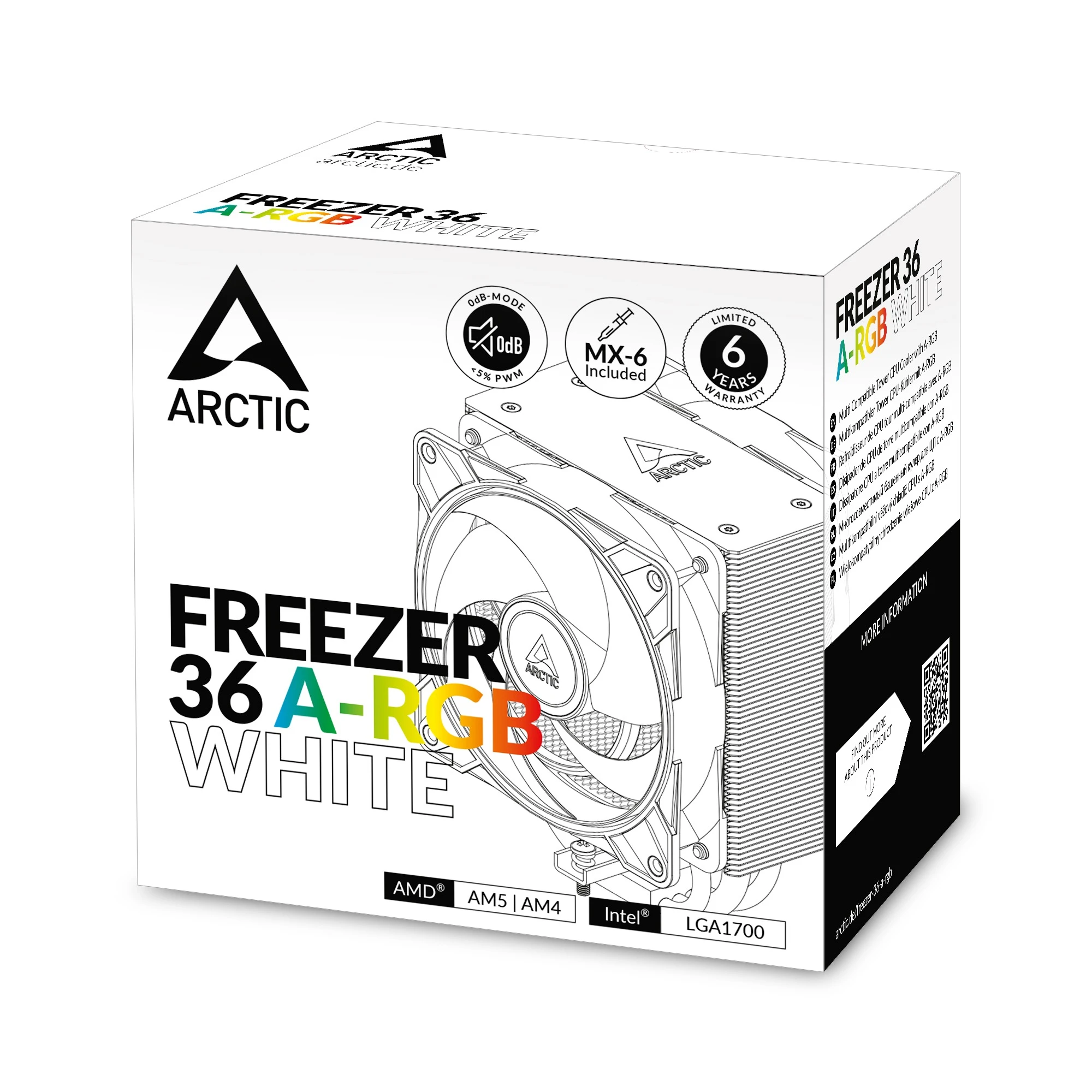 Повітряне охолодження Arctic Freezer 36 A-RGB White (ACFRE00125A) Охолодження image 1