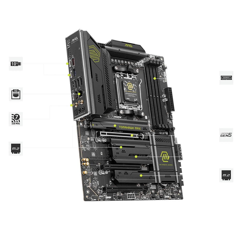 MSI MAG B850 TOMAHAWK MAX WIFI Материнські плати image 3