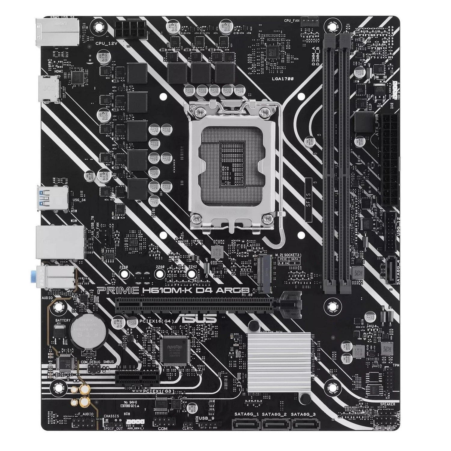 Asus Prime H610M-K D4 ARGB Материнські плати image 1