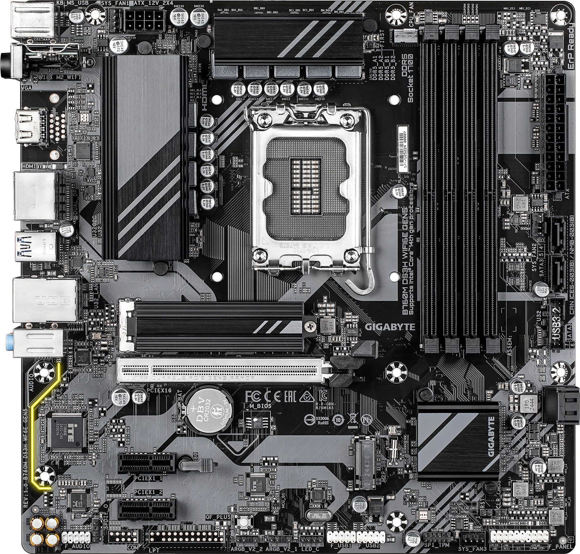 GIGABYTE B760M DS3H WIFI6E GEN5 Материнські плати image 4