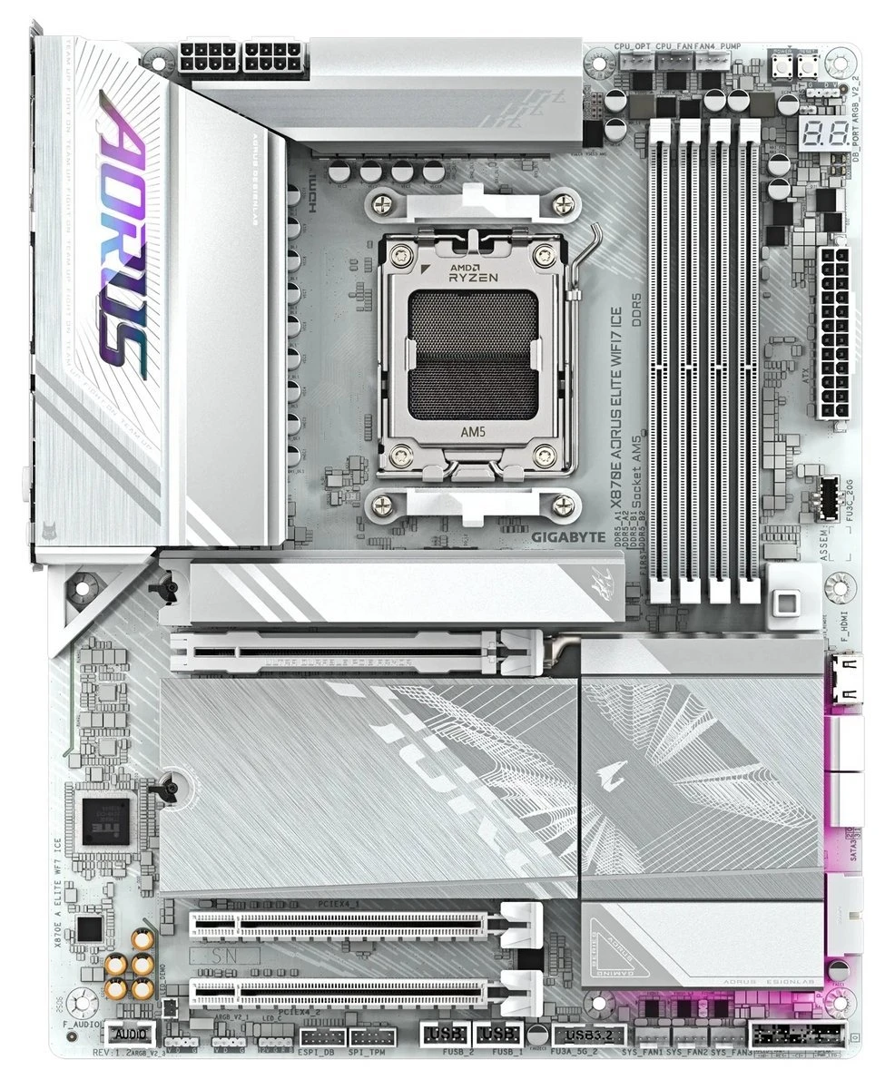 GIGABYTE X870E AORUS ELITE WIFI7 ICE Материнські плати image 4