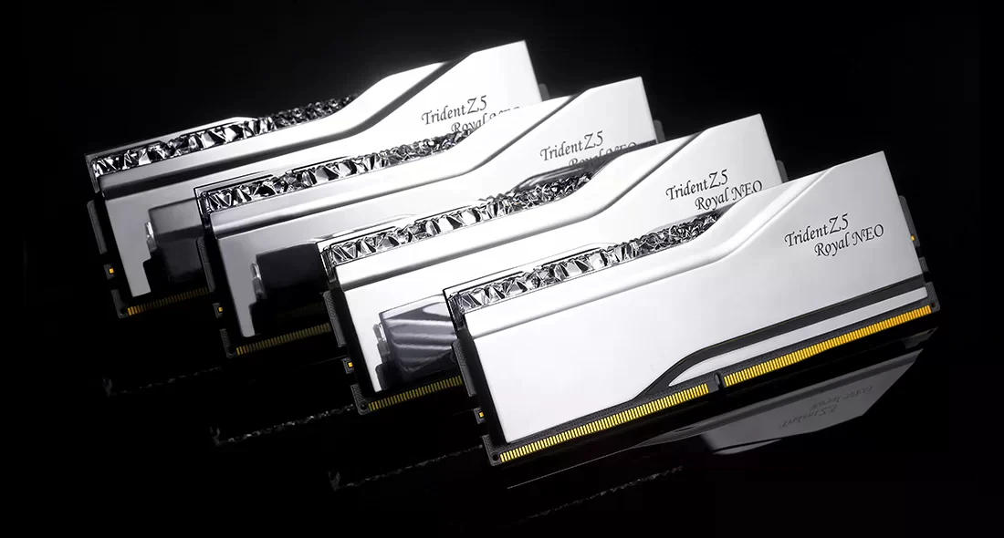 DDR5 64GB (2x32) 6000MHz G.Skill Trident Z5 Royal Neo Silver AMD EXPO (F5-6000J2636H32GX2-TR5NS) Оперативна пам'ять image 3