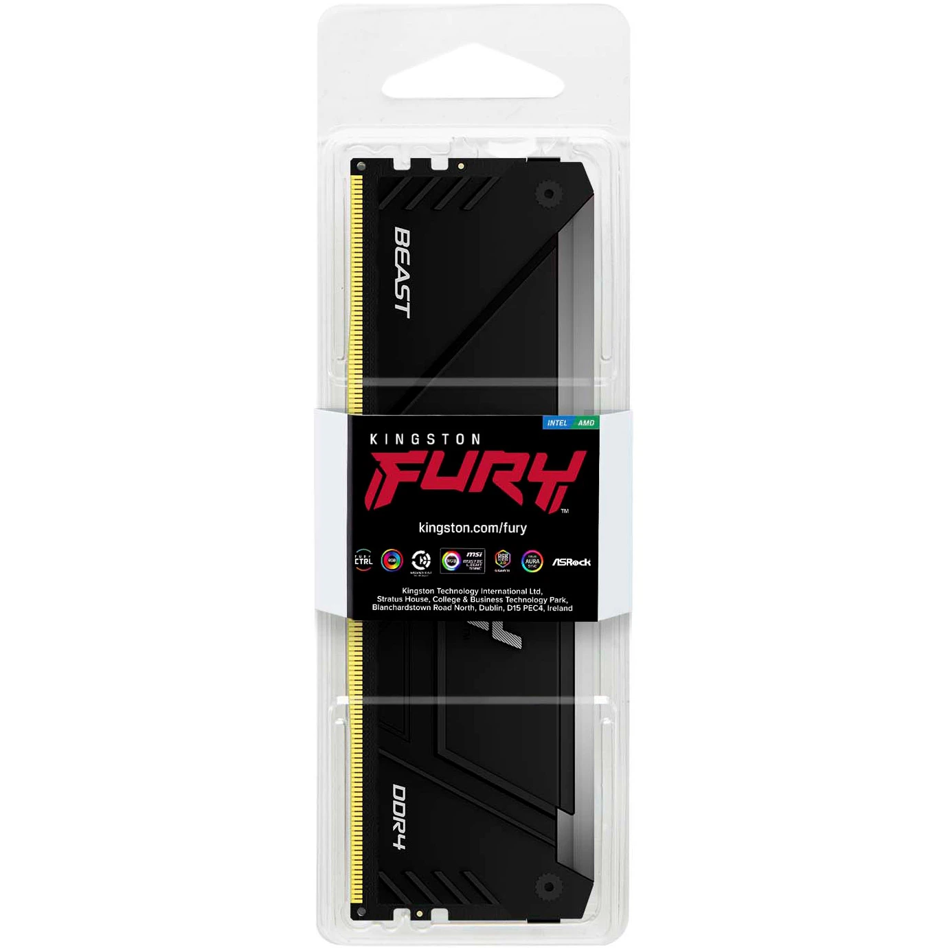 DDR4 8GB 3200MHz Kingston FURY Beast Black RGB (KF432C16BB2A/8WP) Оперативна пам'ять image 2