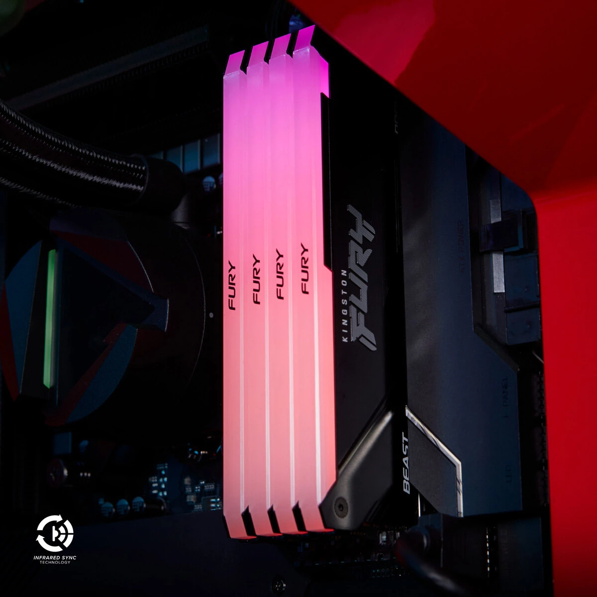 DDR4 16GB 3200MHz Kingston Fury Beast RGB Black (KF432C16BB12A/16WP) Оперативна пам'ять image 3