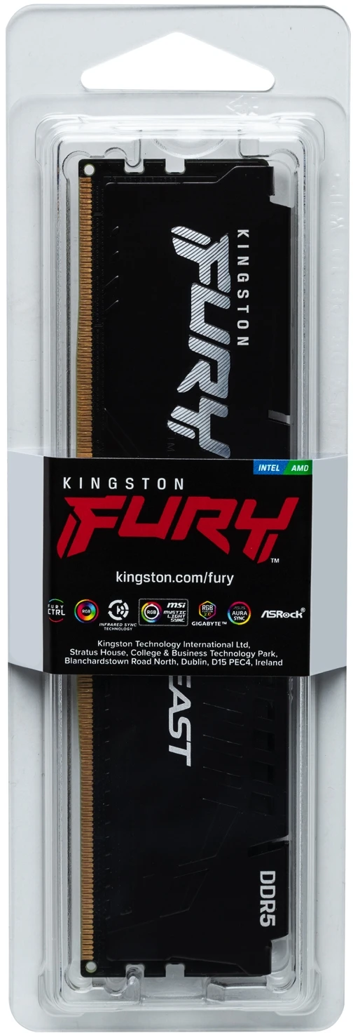 DDR5 32GB 5600MHz Kingston Fury Beast Black (KF556C36BBE2-32) Оперативна пам'ять image 3