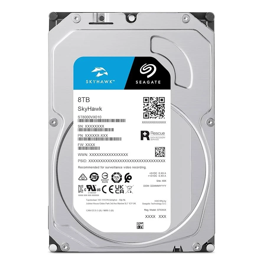 HDD 3.5 8TB Seagate SkyHawk Surveillance (ST8000VX010) Накопичувачі image 2