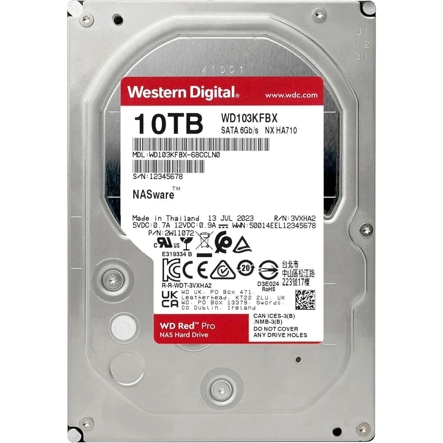 HDD 3.5 10TB WD Red Pro NAS (WD103KFBX) Накопичувачі image 2