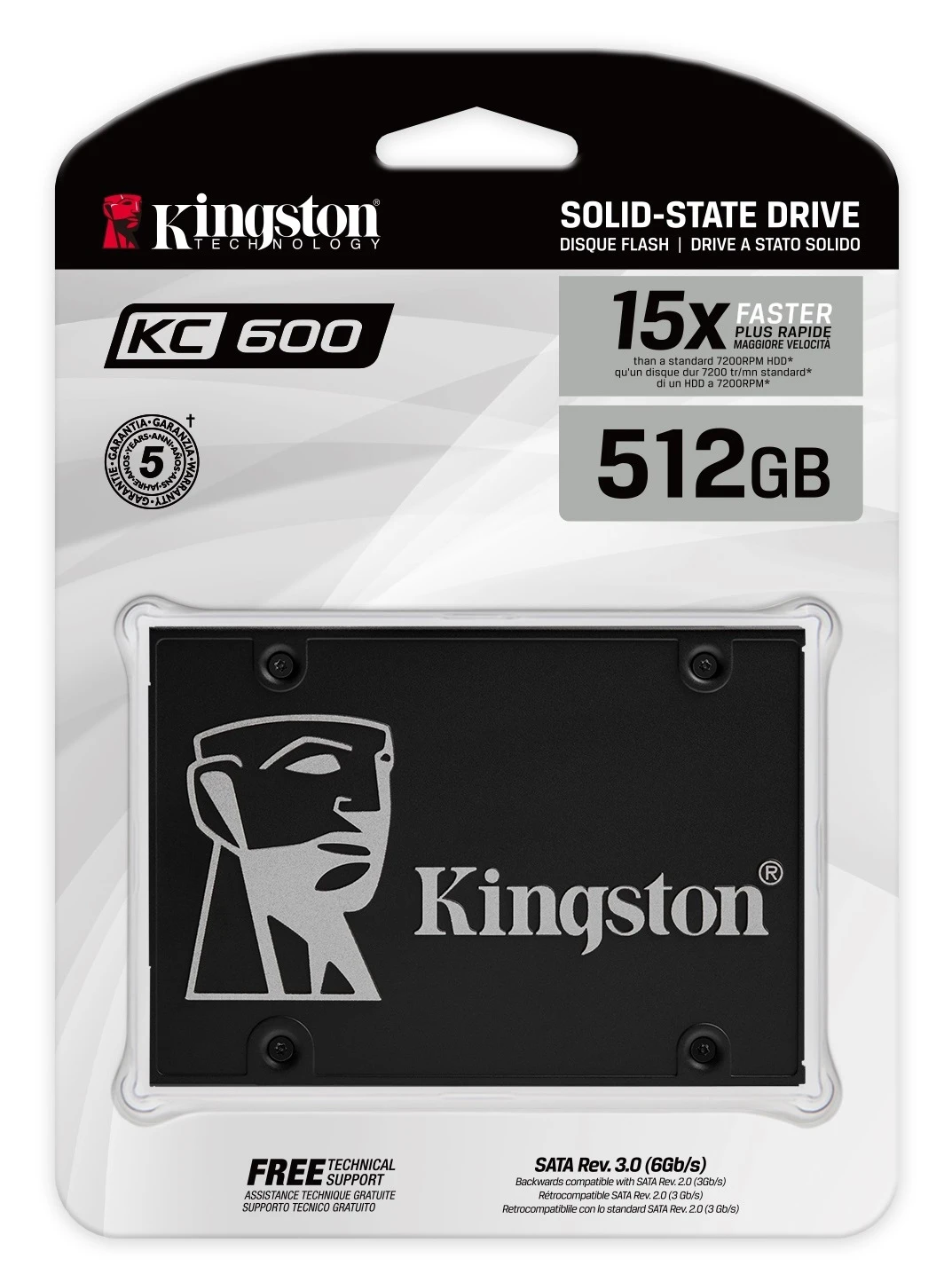 SSD 2.5 512GB Kingston KC600 (SKC600/512G) Накопичувачі image 3